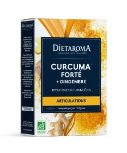 Curcuma forté + gingembre BIO, 20 ampoules